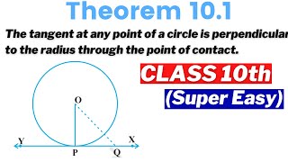 Theorem 101 Class 10  Circles Chapter 10 Easy Proof [upl. by Nelad]