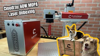 Cloudray LiteMarker Pro 60W MOPA Fiber Laser Unboxing and Setup [upl. by Atalee552]