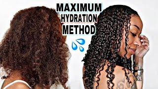 MAXIMUM HYDRATION METHOD FOR TYPE 4 “DRY” LOW POROSITY NATURAL HAIR STEP BY STEP [upl. by Anelle158]