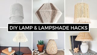 DIY LAMP AND LAMPSHADE HACKS  8 DIY THRIFT FLIP LAMPS [upl. by Belloir]