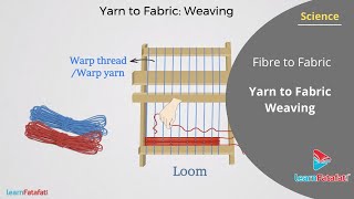 Fibre to Fabric Class 6 Science  Yarn to Fabric  Weaving [upl. by Miko]