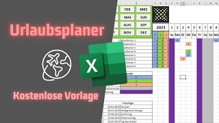 Urlaubsplaner in Excel für Mitarbeitende  Kostenlose Vorlage [upl. by Todd]