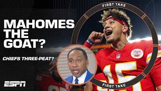 Stephen A says a Chiefs threepeat would SOLIDIFY Patrick Mahomes as the GOAT 🐐  First Take [upl. by Yensehc670]