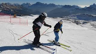 SKI CARVING SKIING Passo San Pellegrino LA VOLATA Dolomiti Superski HEAD SKI 2022 I 4K I gocarvcom [upl. by Yenot66]