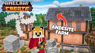 I built a FAST ANDESITE FARM in Minecraft Create Mod [upl. by Attenehs]