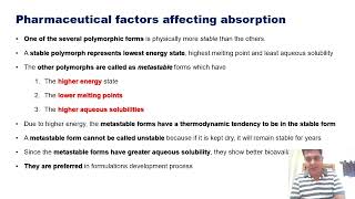 Part 3 Physicochemical factors affecting drug absorption I Polymorphism and amorphism [upl. by Augie254]