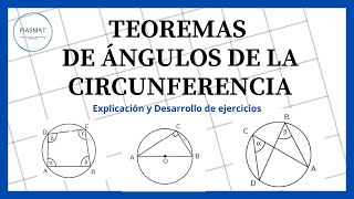 Teoremas de ángulos de la circunferencia  Ejercicios resueltos [upl. by Gnuhp]