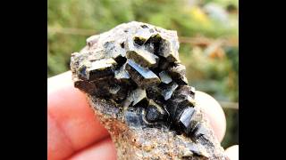 Epidote crystals on Andradite garnets mineral specimen from Kimmeria in Greece [upl. by Hcra]