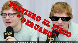 Ed Sheeran entrevista en Chile quotPREFIERO EL PISCO PERUANO QUE EL CHILENOquot 2017 HD [upl. by Atikim]