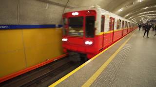 Poland Warsaw metro ride from Wierzbno to Wilanowska 2X elevator 2X escalator [upl. by Eilsew156]