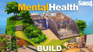 MENTAL HEALTH HOUSE built into a HILL with UNDERGROUND bedroom  The Sims 4 speed build [upl. by Emmey]