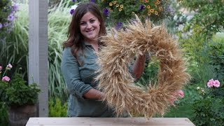 DIY 5 Fall Wheat Wreath [upl. by Ihcego]