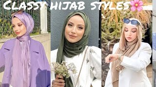 New Hijab Styles for Elegant Look  Simple Hijab Styles [upl. by Anivla]