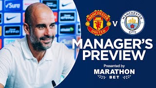 Pep Guardiola previews United v City  PRESS CONFERENCE [upl. by Ennyroc641]