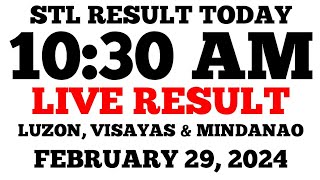 STL Result Today 1030AM Draw February 29 2024 STL LIVE Result Luzon Visayas and Mindanao [upl. by Lody]