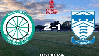 FA CUP REPLAY ABSOLUTE BEAUTY OF A GOAL END TO END MATCH  Biggleswade FC vs Stansted FC [upl. by Elleimac]