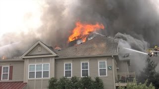 3rd ALARM at apartment building fire in Upper Macungie PA [upl. by Ihteerp343]