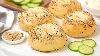 2 Ingredient Bagel Recipe  Easy  Delicious Home Baking [upl. by Eatnwahs]