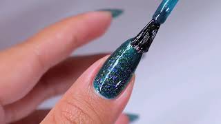 Teal Jelly Flakie Polish  Ophelia nailpolishcolours nailpolishcolours nailpolishswatch [upl. by Eiro]