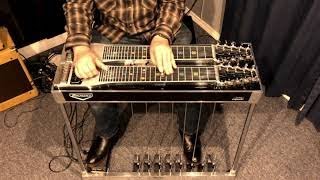 Emmons LeGrande Pedal Steel Over quotCrazy Armsquot Progression Country Shuffle [upl. by Gintz123]