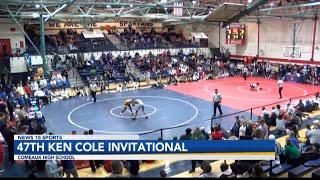 Comeaux High hosts wrestlers from across Gulf Coast for Ken Cole Invitational [upl. by Drehcir]