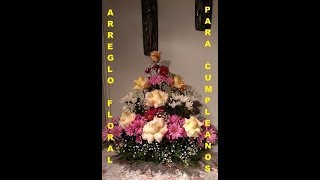 Arreglo floral para cumpleaños  Hermoso Arreglo floral [upl. by Nomit]