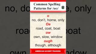 Common Spelling Patterns for oʊ  LEARNING AMERICAN ENGLISH PRONUNCIATION english learnenglish [upl. by Braswell]