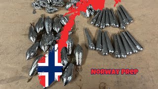 Norway Shore Fishing Prep Part 1  Making Lead Fishing Weights [upl. by Jareb]