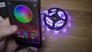 Review  LED Streifen mit Bluetooth von Mopoin [upl. by Littman443]