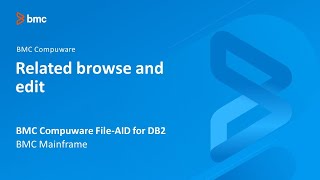 BMC Compuware FileAID for Db2  Related browse and edit [upl. by Eleets547]