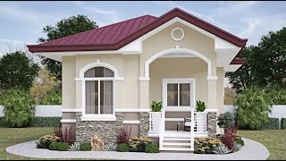 BUNGALOW HOUSE DESIGN  SIMPLE HOUSE 60 SQM  646 SQFT [upl. by Otilopih]