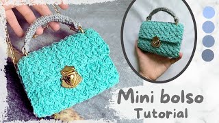 👜Mini Bolso Tejido a Crochet 🧶 Tutorial paso a paso de Mini Bolso de moda y coqueto  Ideas crochet [upl. by Dupuis]