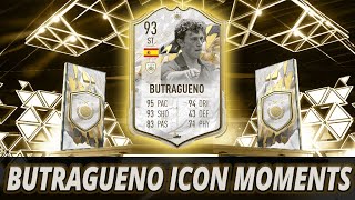 ICON MOMENTS BUTRAGUENO SBC FIFA 22 CHEAPEST SOLUTION  NO LOYALTY [upl. by Ahcsas]