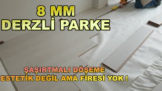 DÖŞEME ŞEKLİ ESTETİK DEĞİL AMA FİRESİ YOK  8 MM DERZLİ PARKE  Wie wird Parkett verlegt [upl. by Eniretak682]