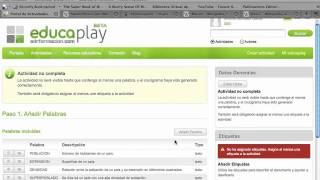 Crear crucigramas en Educaplay [upl. by Nyllek]