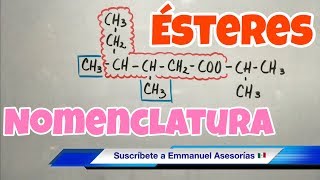 Nomenclatura de ÉSTERES nombre y fórmula [upl. by Bell622]