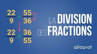 La division des fractions  Mathématiques  Alloprof [upl. by Eirrek]