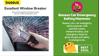 Baseus 3 in 1 Car Emergency Safety Hammer [upl. by Unam392]