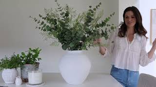 How to arrange Eucalyptus amp Limonium Arrangement [upl. by Darbie]