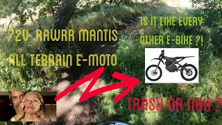 Rawrr Mantis ebike with re done suspension Rip sesh and review ebike [upl. by Alcina990]