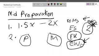 Numerical Methods Mid preparation and efficient usage of calculator [upl. by Cirtap]