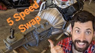 Swapping a 5speed manual behind a first gen Small Block Chevy [upl. by Tidwell706]