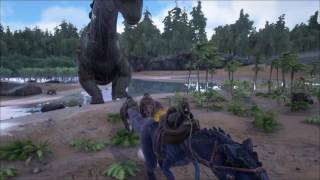 Ark Survival Evolved Allosaurus vs Titanosaurus  The Power of Bleed [upl. by Nibor470]