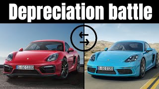 Porsche Cayman 981 vs 718  Does the 981 keep its value better  Depreciation amp buying guide [upl. by Larrisa818]