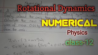 Class 12 Rotational dynamics important numerical physics  whqans [upl. by Ewell751]