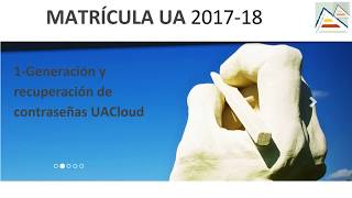 Generación y recuperación de contraseñas UACloud [upl. by Wootan]