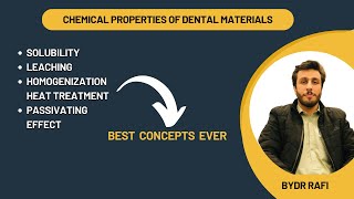 Chemical Properties of Dental Materials Dental Materials Best Lecture [upl. by Rebma]