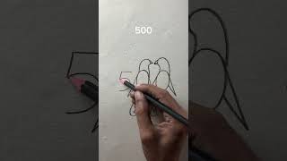 How to draw birds with numbers 500 [upl. by Eissehc]