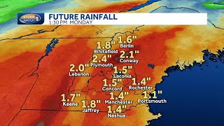 Video Tracking heavy rains and possible flooding in parts of New Hampshire late Sunday into Monday [upl. by Newcomb]