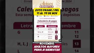 Adultos mayores ¡ABUSADOS Nuevo calendario de pagos de la pensión bienestar NOV  DIC 2024 [upl. by Harold487]